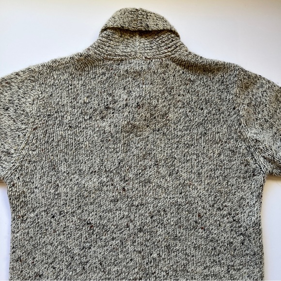 Fisherman Ireland Sweater Knit Merino Alpaca Wool Blend Shawl Collar Button Sz M - Picture 8 of 16